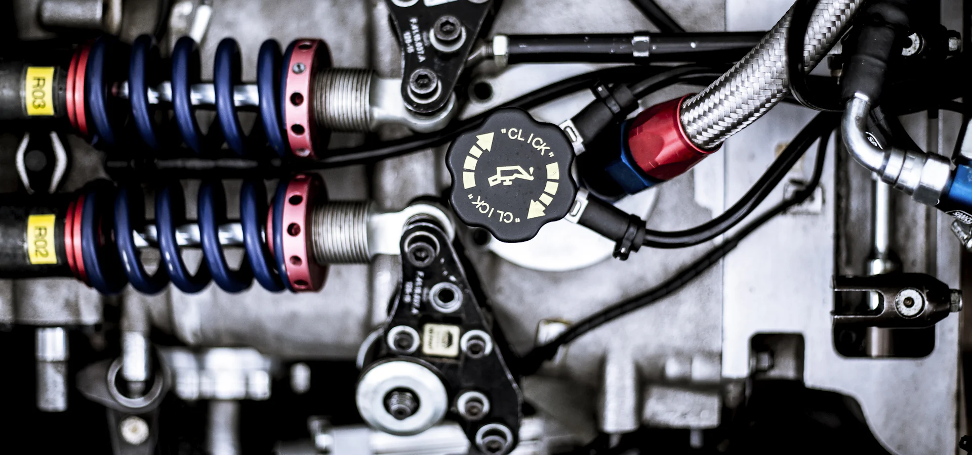 Close-up of industrial machine parts